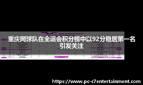 重庆网球队在全运会积分榜中以92分稳居第一名引发关注